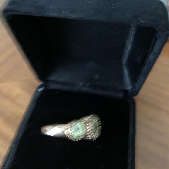 Technibond light Peridot 3 stone ring 9 - Picture 2 of 5